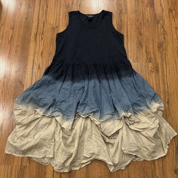 The Pyramid Collection Dresses & Skirts - The Pyramid Collection Dress Large Boho Lagenlook Pin Up Skirt Sleeveless Cotton